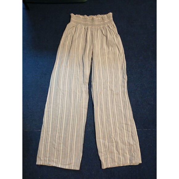 BeBop Pants - Bebop Coastal Stripe Boho beachy Pants side pockets Small